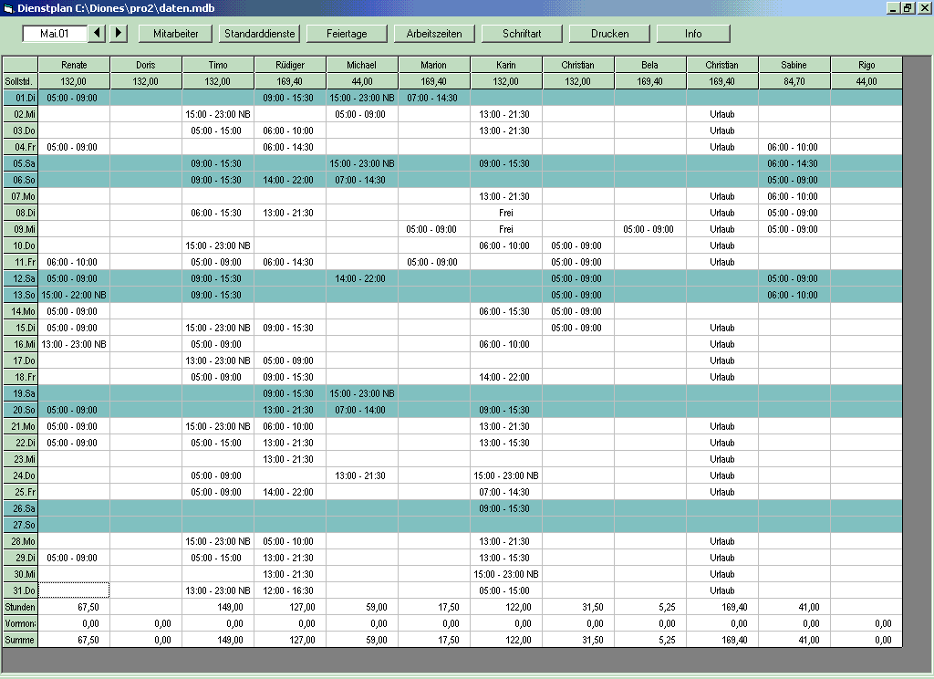 Dienstplan