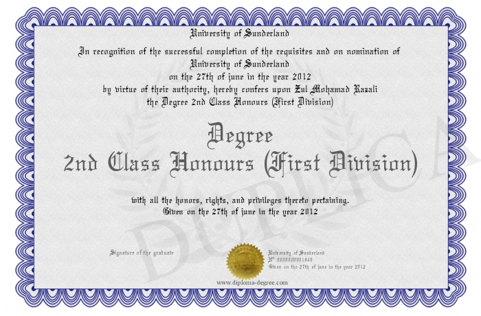 Degree2ndClassHonours(FirstDivision)