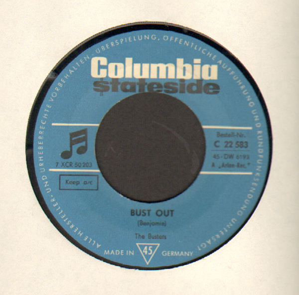 THE BUSTERS bust out 45 LİK 1963 DİPSAHAF PLAK
