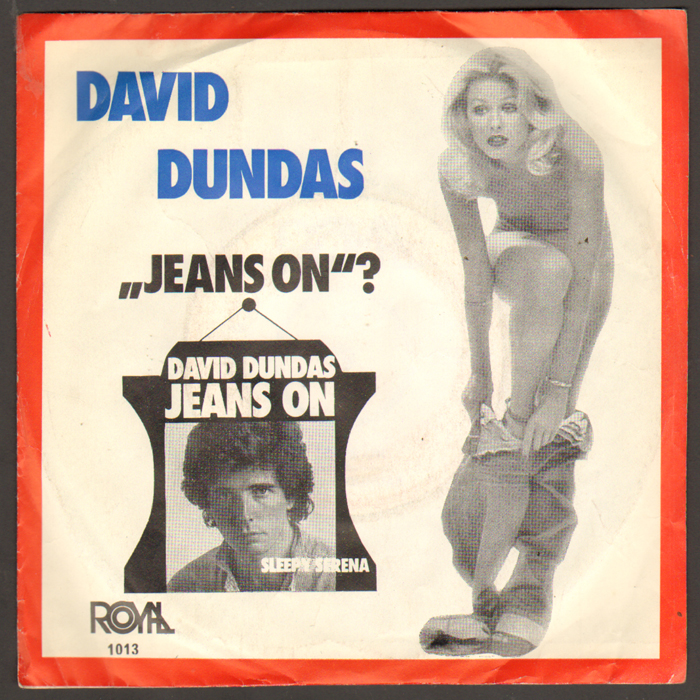 DAVID DUNDAS jeans on TÜRK BASKI 45 LİK 1976 DİPSAHAF PLAK