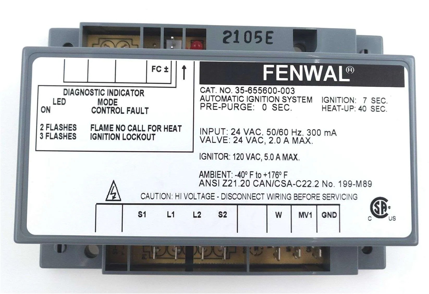 Fenwal Ignition Module Air Flow Fault At Mary Duckworth Blog