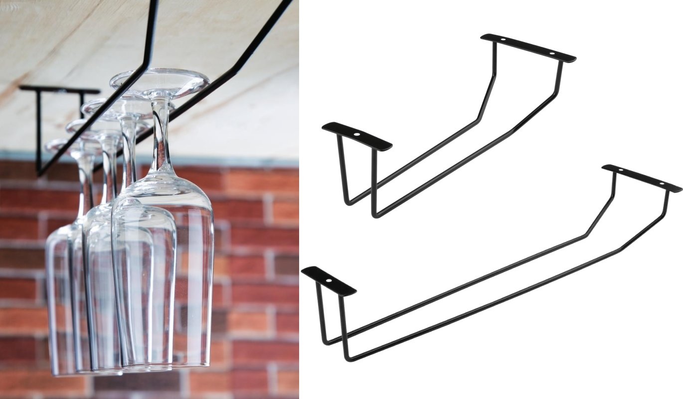 Wine Glass Rack Black