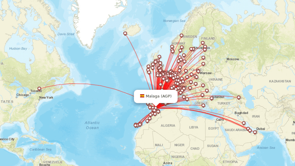 Find a cheap direct flight to Malaga
