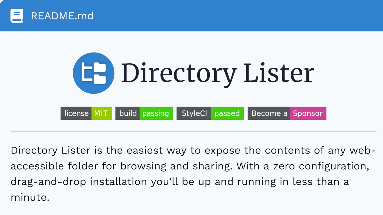 Directory Lister • The Simple (PHP)  Directory Lister
