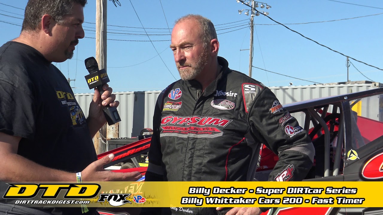 Video Billy Decker Earns the Pole for Billy Whittaker Cars 200 at Super DIRT Week XLVIII