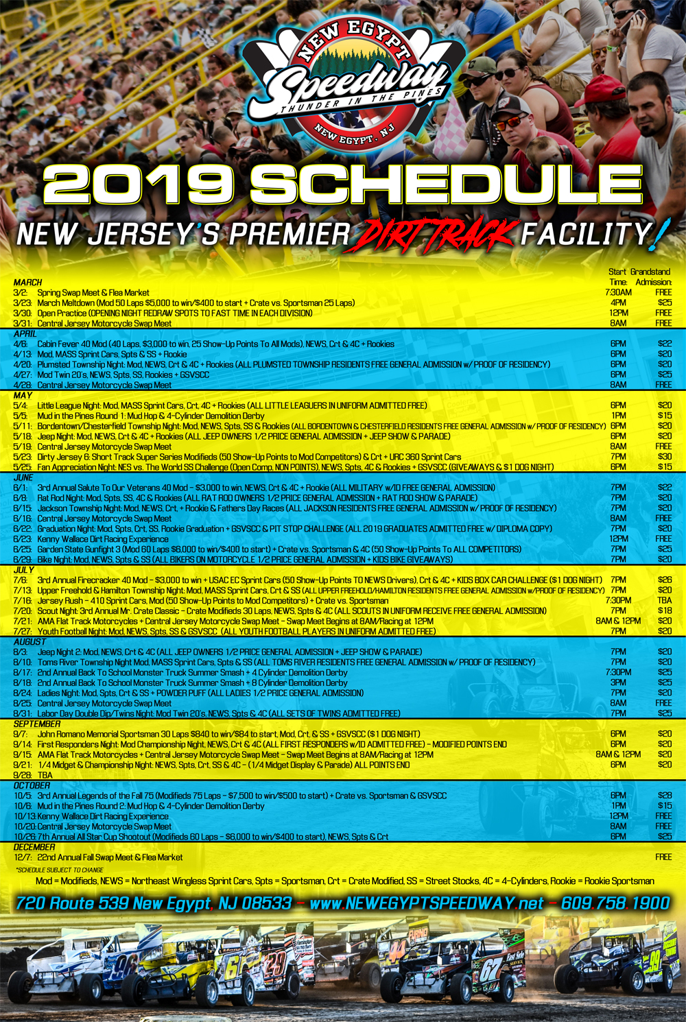 2019 New Egypt Speedway Schedule To Showcase A Little Of Everything