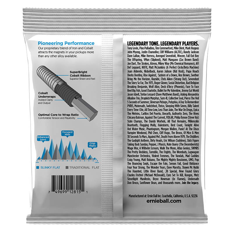 Ernie Ball 2815 Cobalt Flatwound Bass Extra Slinky Dirty Riffs