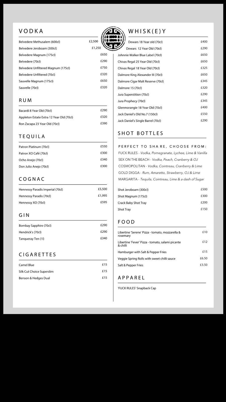 Libertine Bottle Service & VIP Table Reservations London Discotech