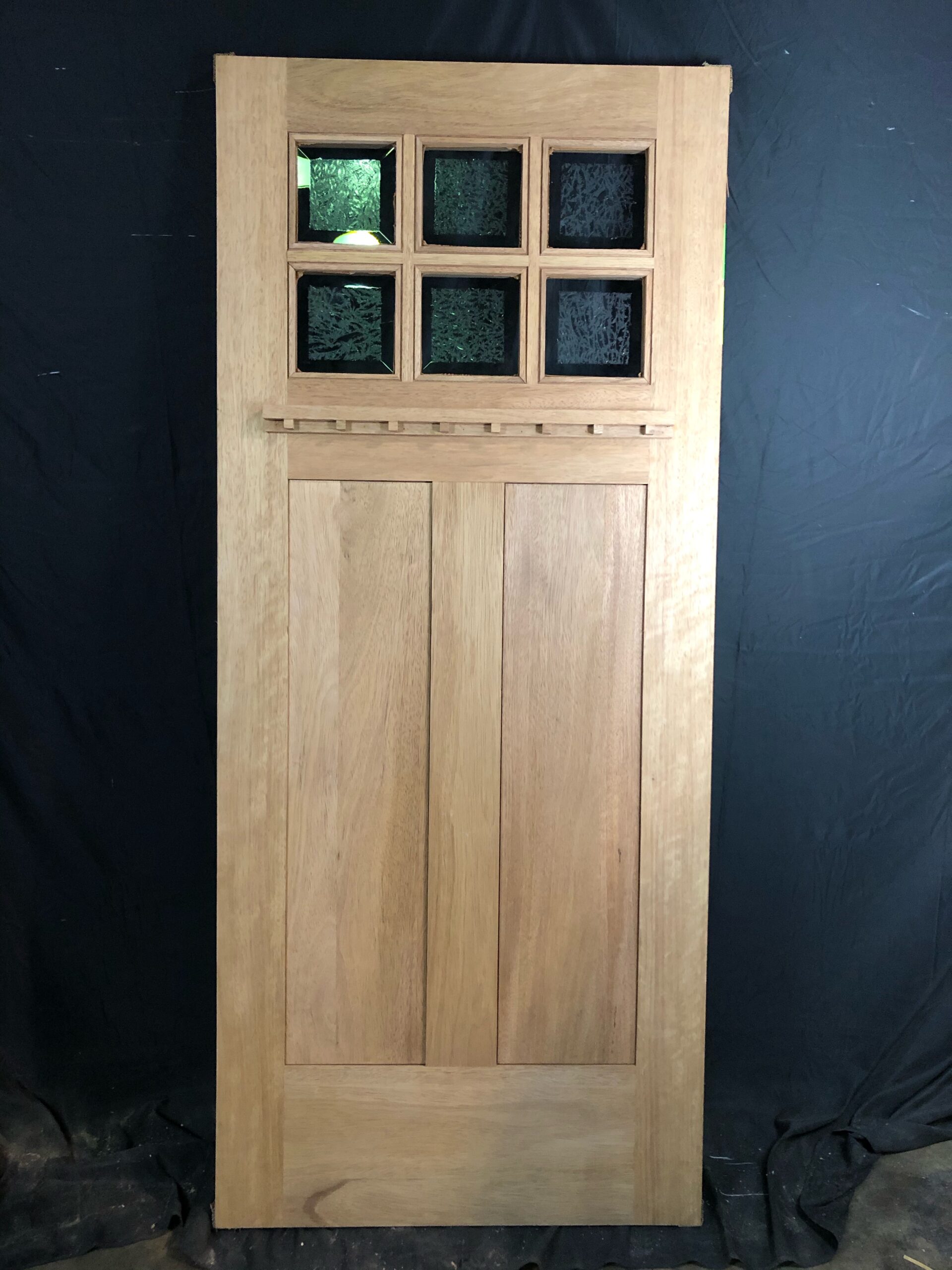 36" x 84" Craftsman 6 Lite Mahogany Front Door Slab IN