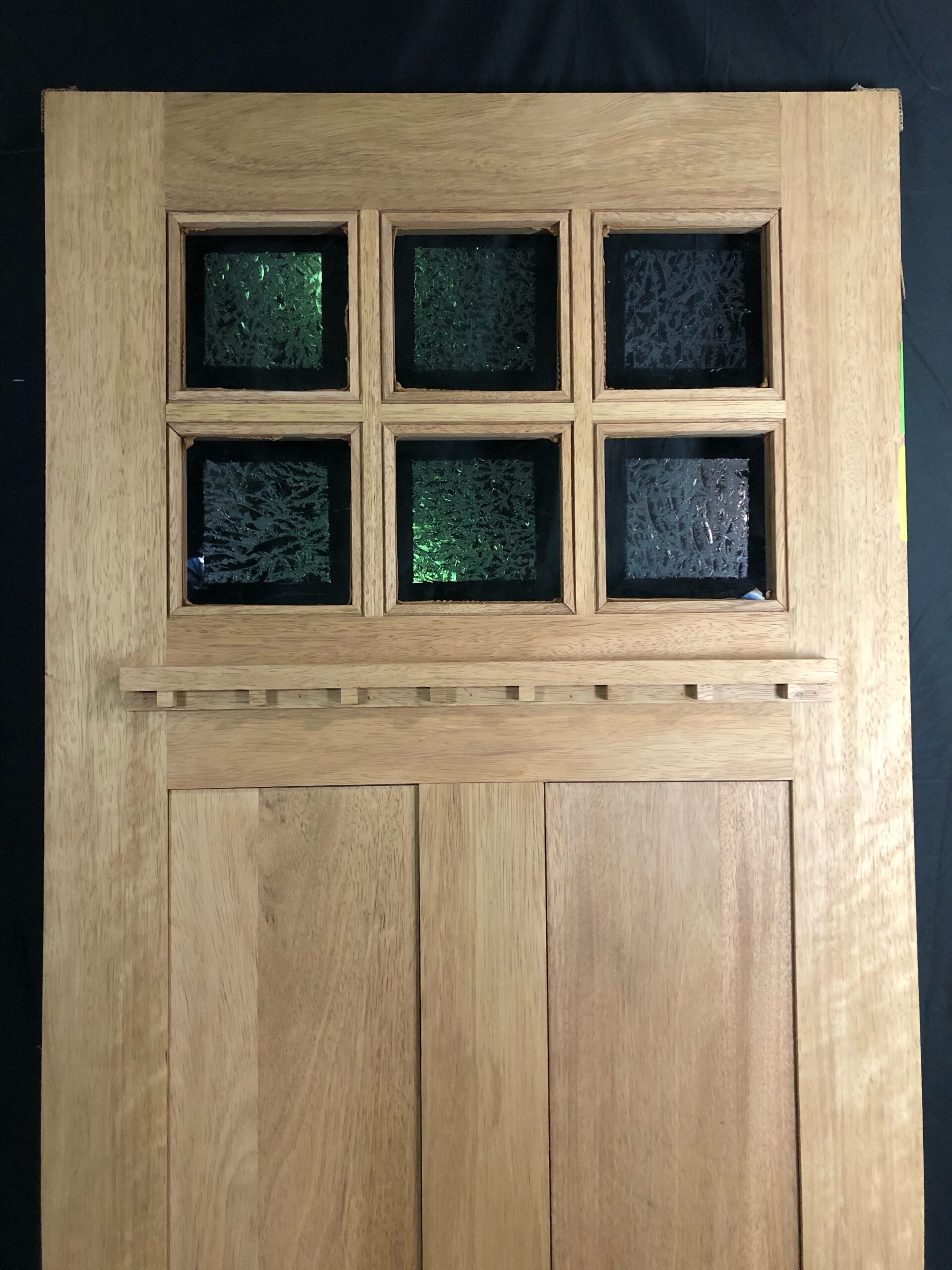 36" x 84" Craftsman 6 Lite Mahogany Front Door Slab IN