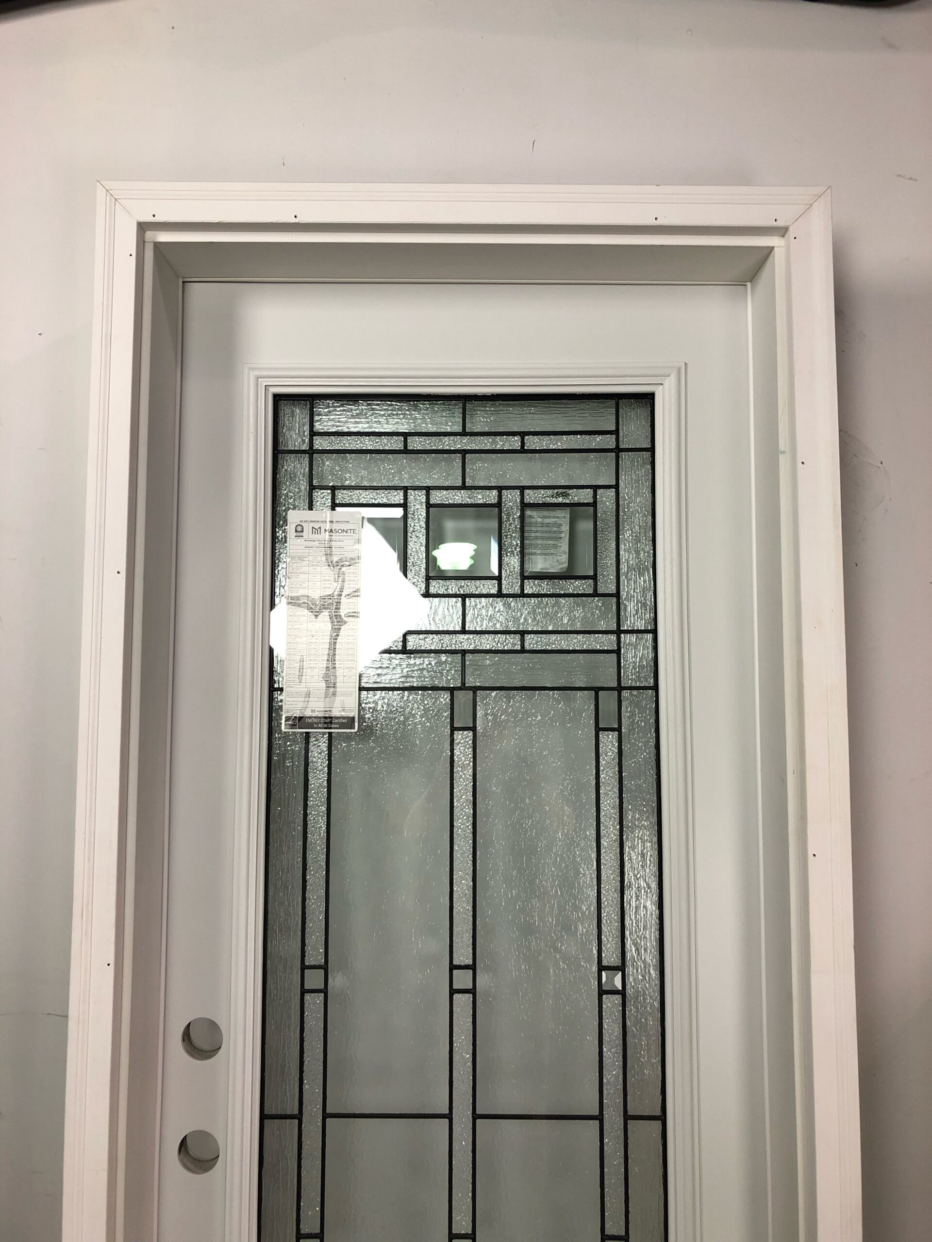 36" Prehung, Front Door, Fiberglass, Full Lite Decorative