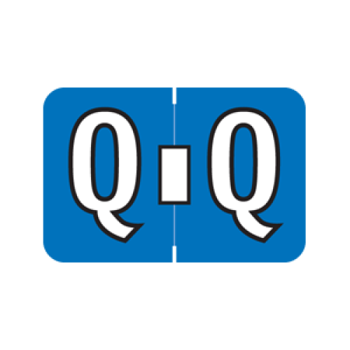 ARAMQ Dk Blue Q Amerifile Alpha Labels