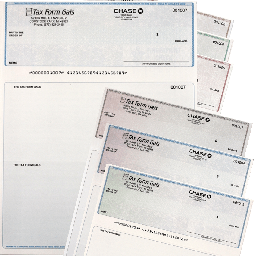QuickBooks Business Checks with Logos Discount Tax Forms