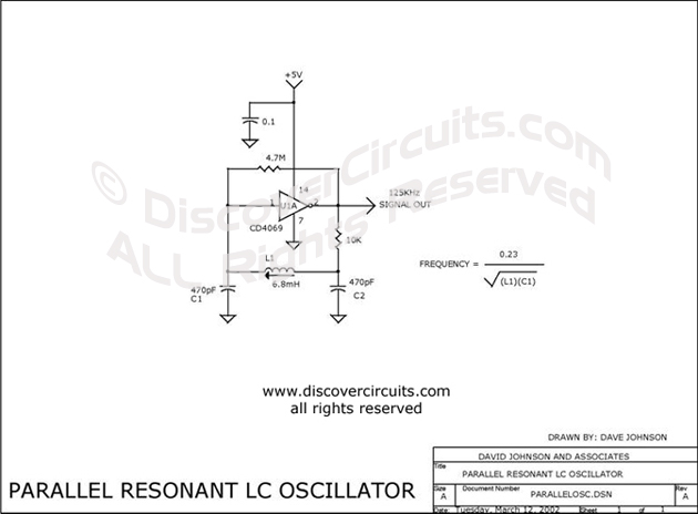 Circuit Cmos Inverter Parallel Lc Oscillator Circuit Designed By