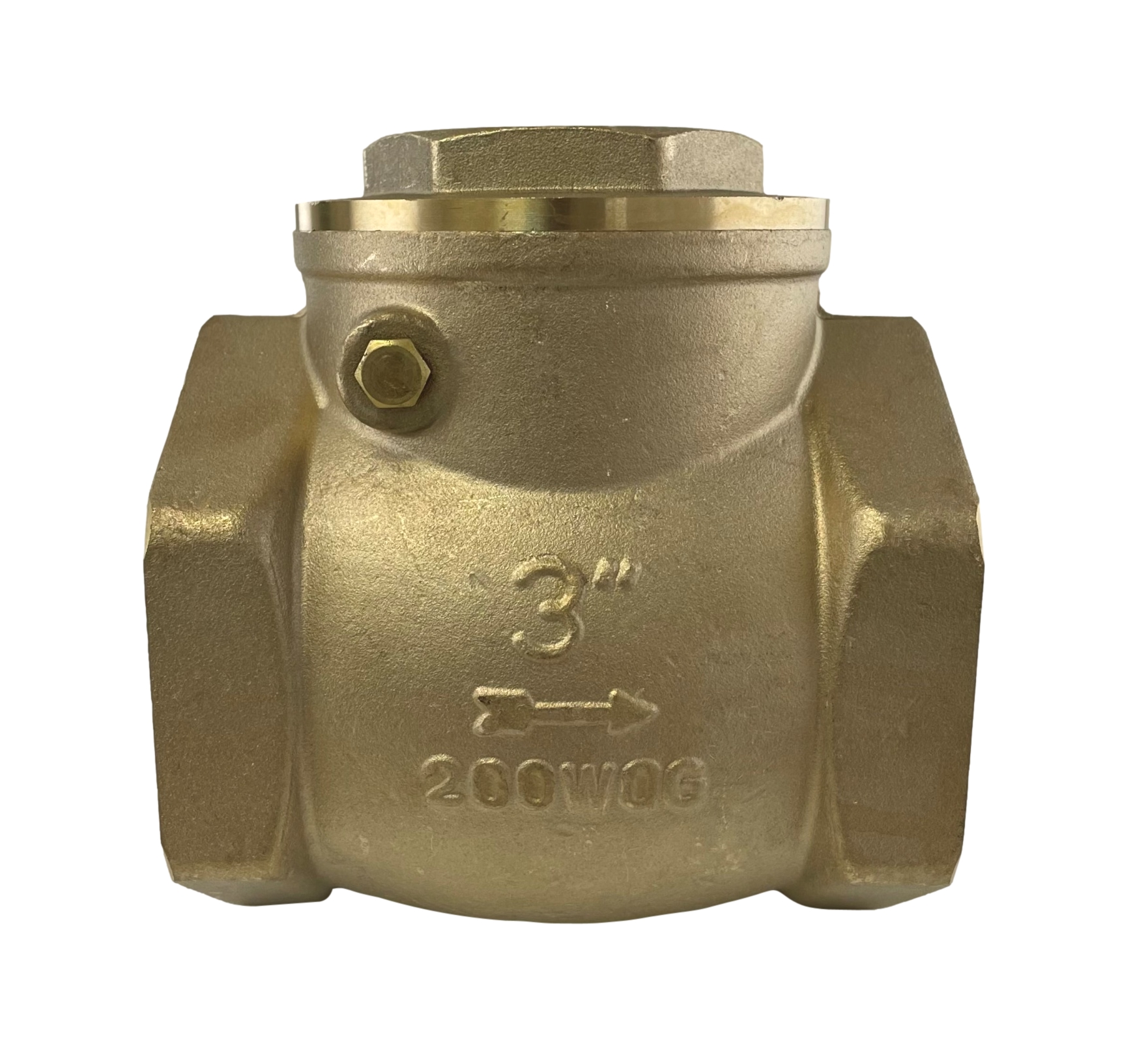 3" Threaded Brass Swing Check Valve FxF