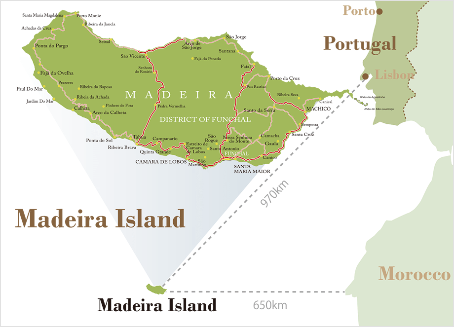 Kaart Portugal Madeira Wine Discovery Madeira Wine & Portugal －マデイラワイン&ポルトガルー