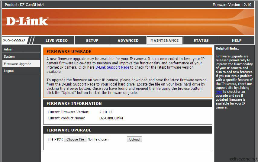 MyDLink Lite Issue Update Firmware to Disczone!