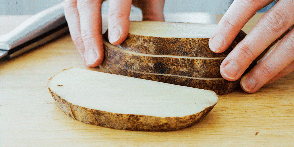 Animated GIF Pro Dicing Guide Potatoes Dish Works