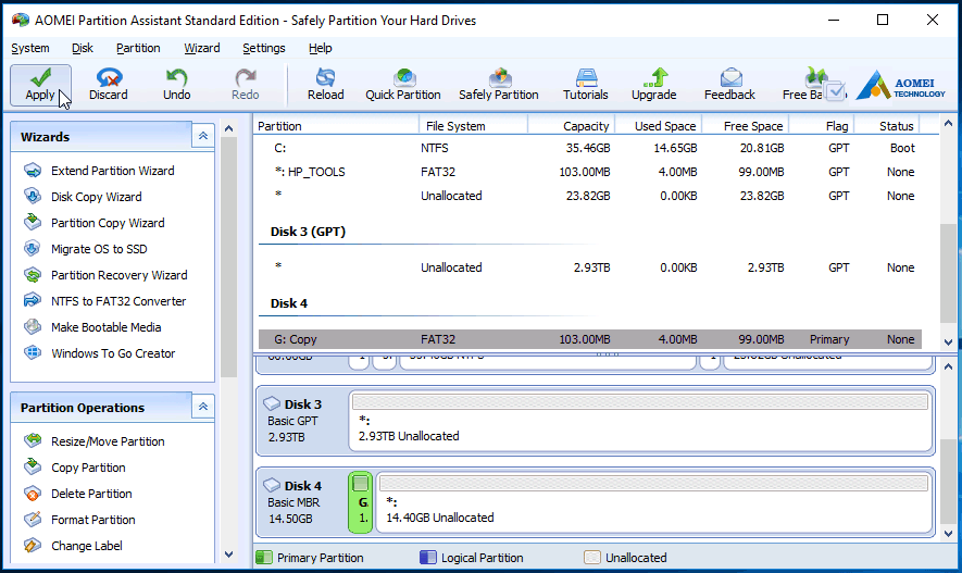 How to Deal with HP Tools Partition Properly?