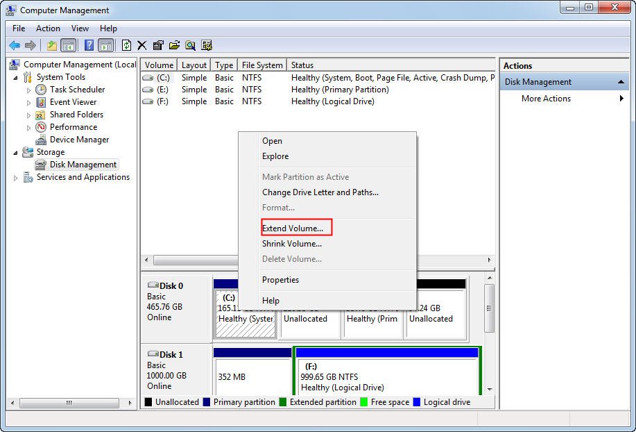 Learn How to Merge C Drive with Unallocated Space Directly in Windows 7