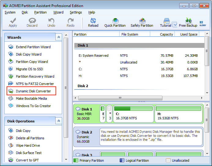 How to Convert Dynamic Disk to Basic Disk without Losing Data?