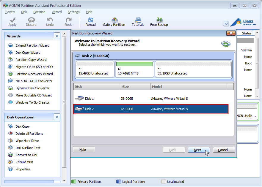 How to Recover Partition with Partition Recovery Wizard in AOMEI
