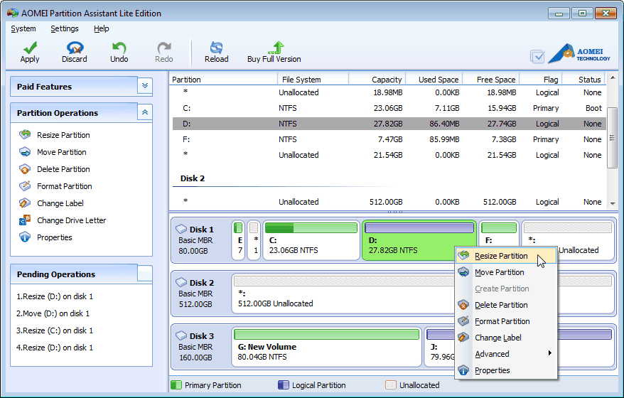 Latest Free Partition Manager Resize Windows Server 2003 Partition