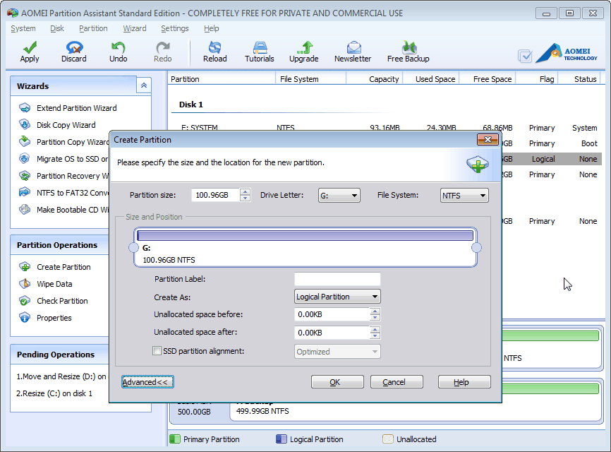 Free Partition Magic for Windows 7 Disk Management