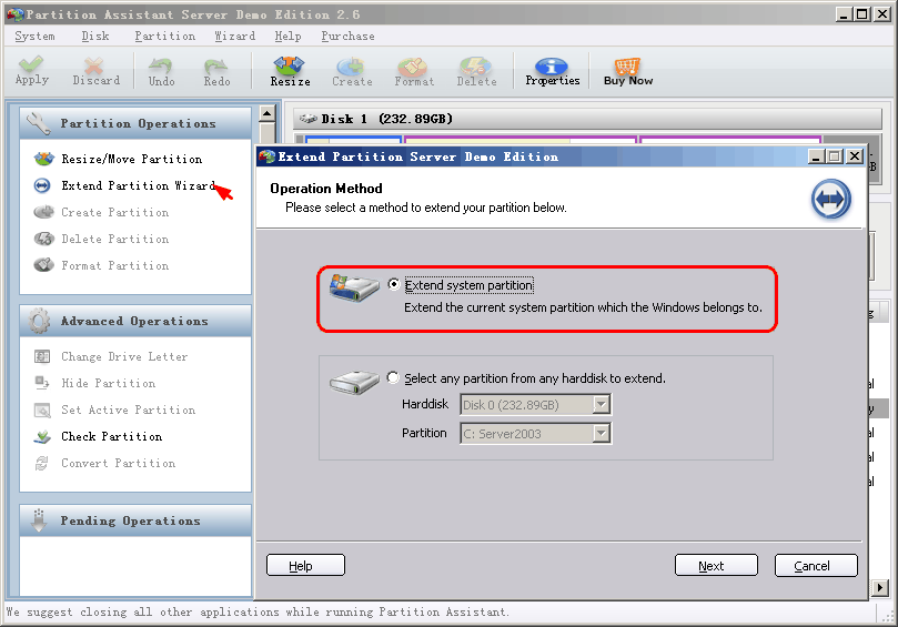 Let Partition Magic Server Tool Do Operations Well On Windows Server