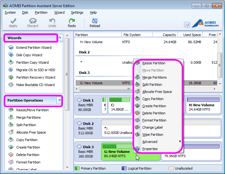 Partition Magic Server 2003 to Better Manage Disk