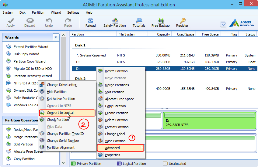 Convert Primary Partition to Logical Partition in Windows 10 Easily and
