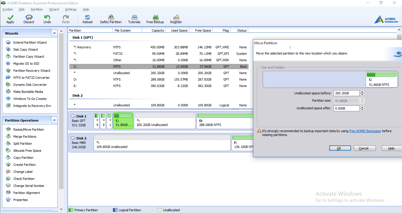 Windows Boot Partition cyclenew
