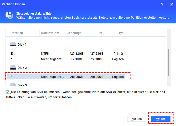 Ext4 Partition klonen in Windows 11, 10, 8, 7
