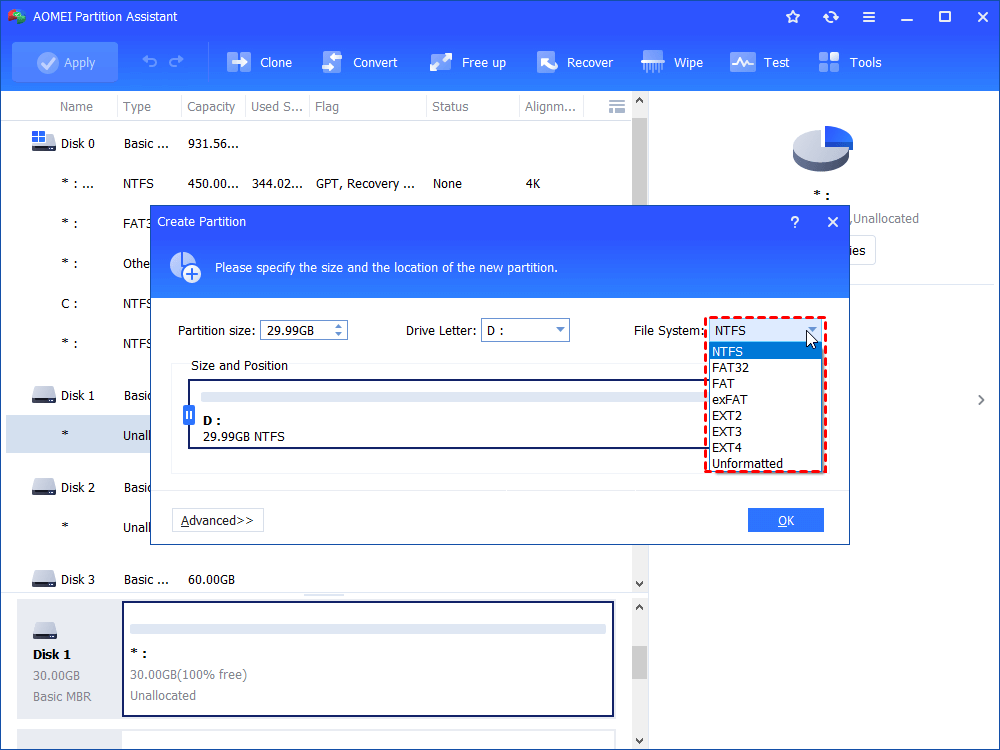 How to Create and Format exFAT Partition in Windows 10/8/7?