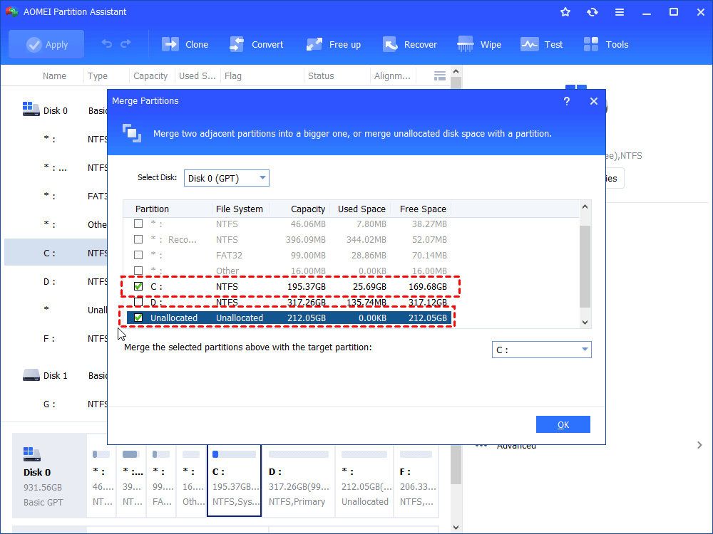 Easily Merge Two Primary Partitions in Windows 10 [Free]