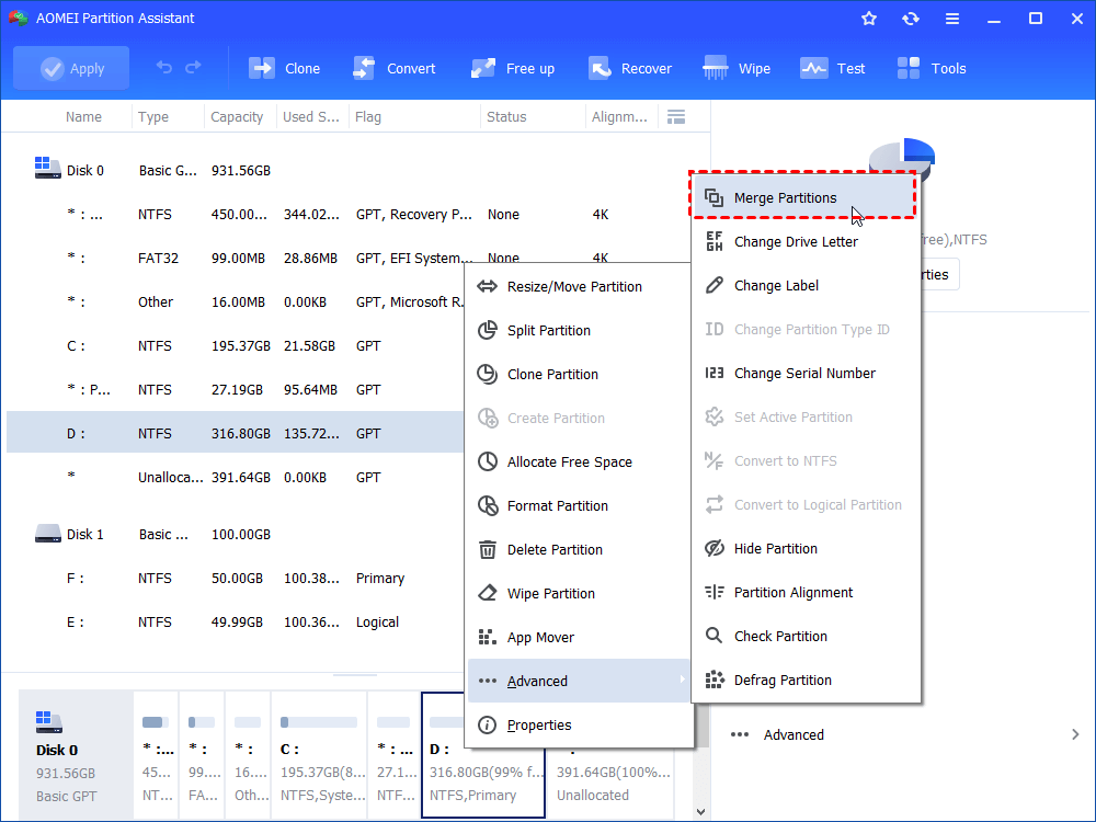 How to Extend Logical Partition in Windows 10, 8, 7?