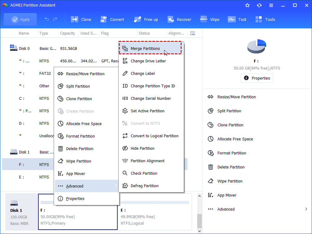 How to Merge Logical Drive with Primary Partition in Windows 7, 8, 10?