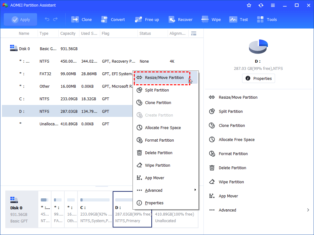 How to Move Windows 10 Recovery Partition without Data Loss?