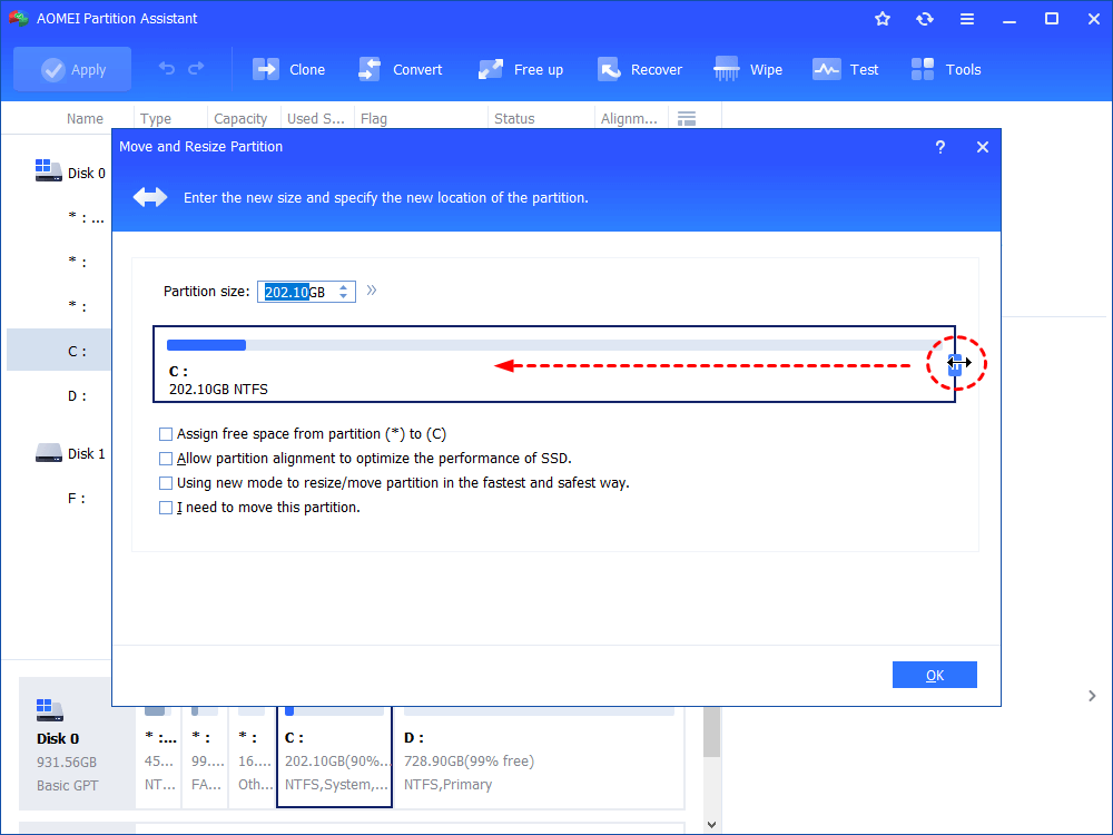 Shrink Volume with Disk Management in Windows 11, 10, 8, 7