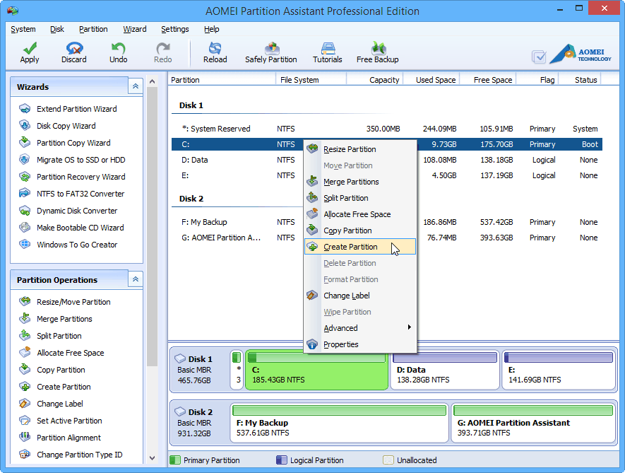 How to Create New Partition in Windows 8?