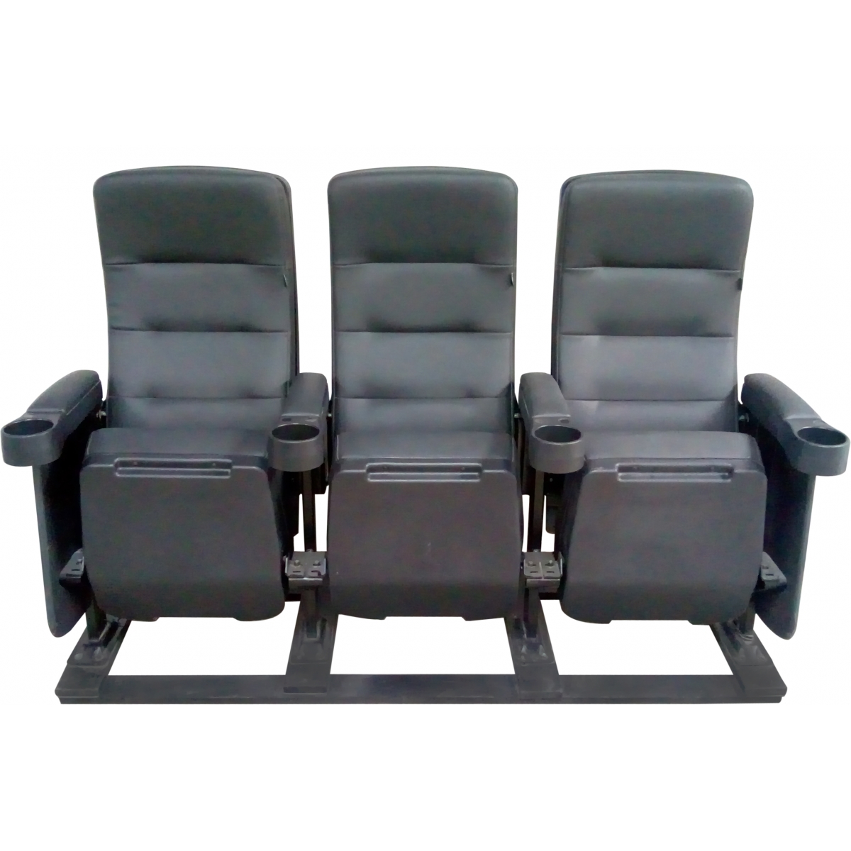 Poltrona de Cinema 03 lugares Preta Disktem