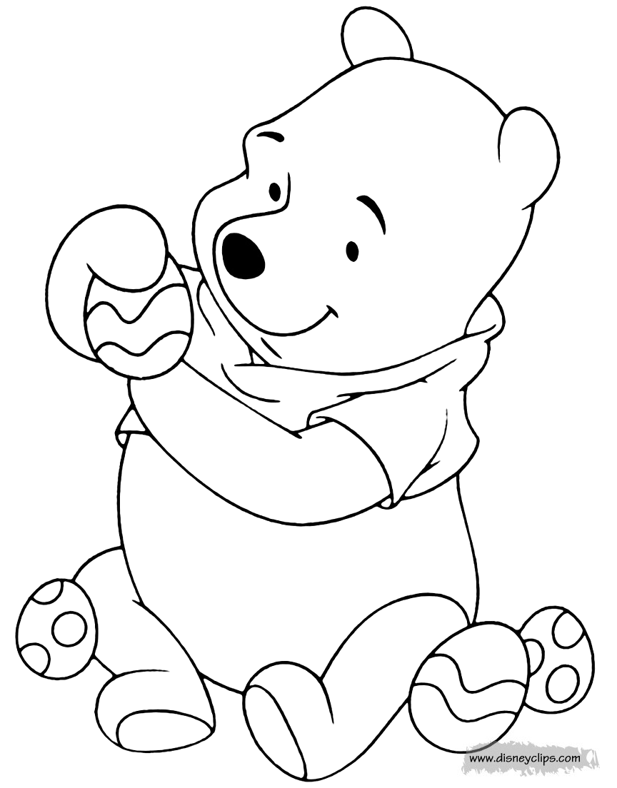 Winnie The Pooh And Friends Easter Coloring Pages