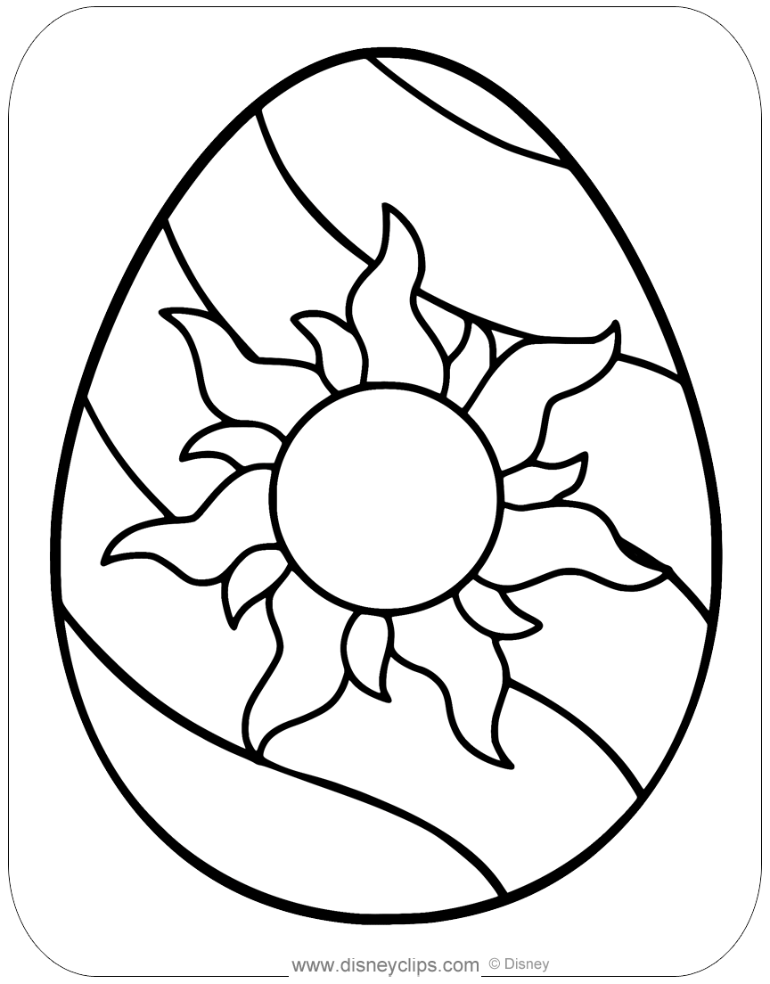 Disney Easter Egg Coloring Pages