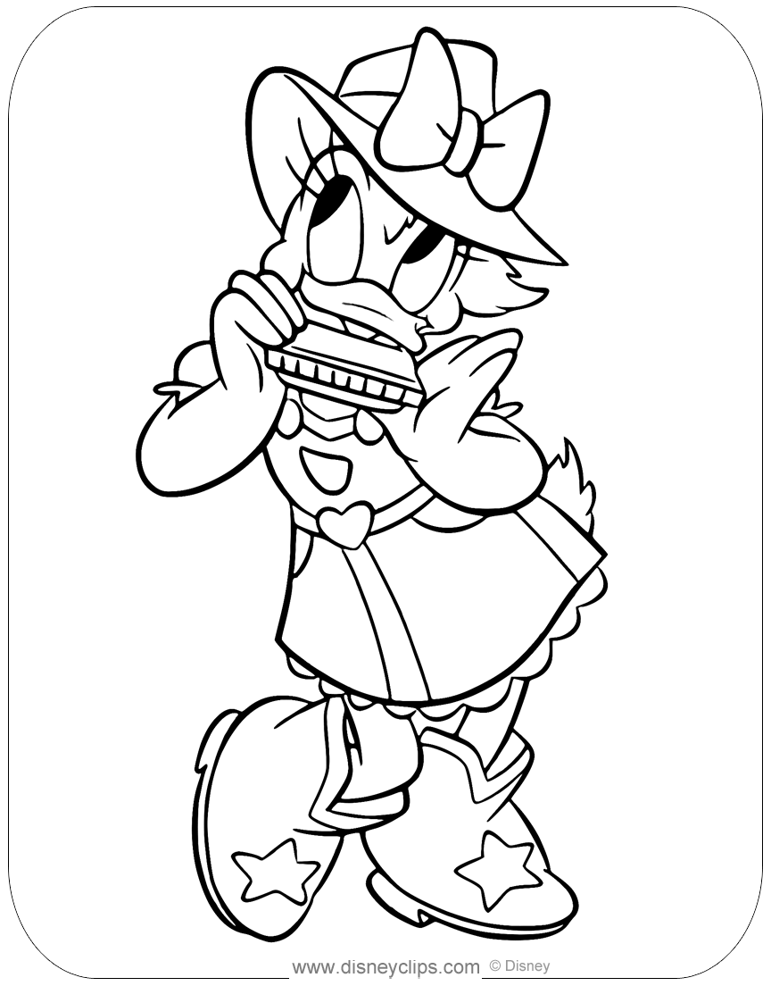 Daisy Duck Christmas Coloring Pages