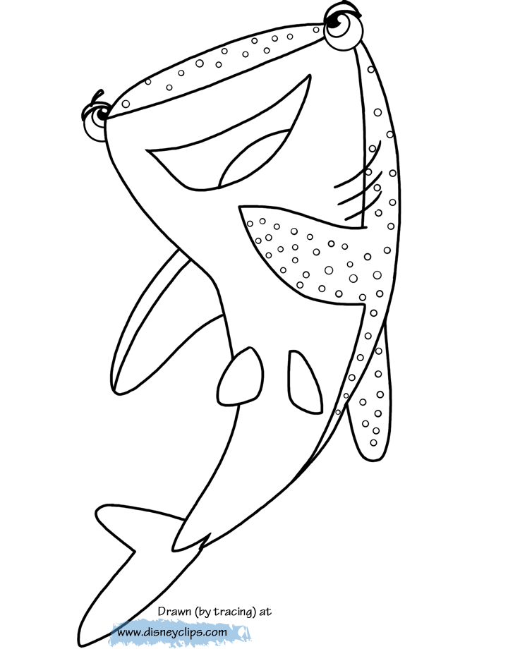 Finding Dory Coloring Pages