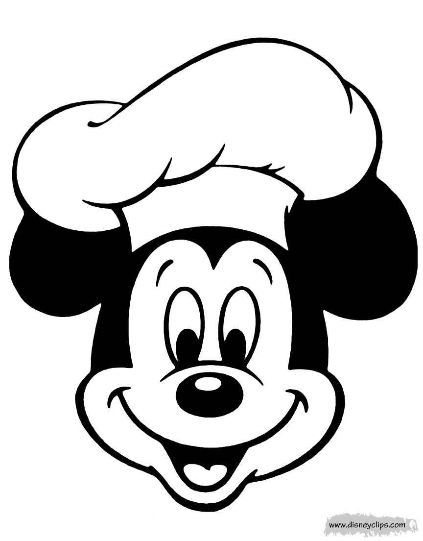 Mickey Mouse Silhouette Coloring Page Mickey Mouse Cooking Coloring