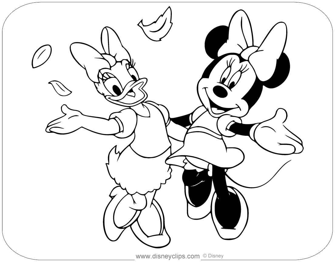 Minnie Mouse And Daisy Duck Coloring Pages