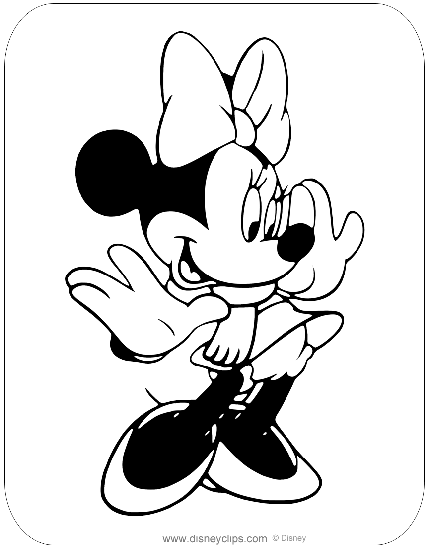 Minnie Mouse Fall & Winter Coloring Pages