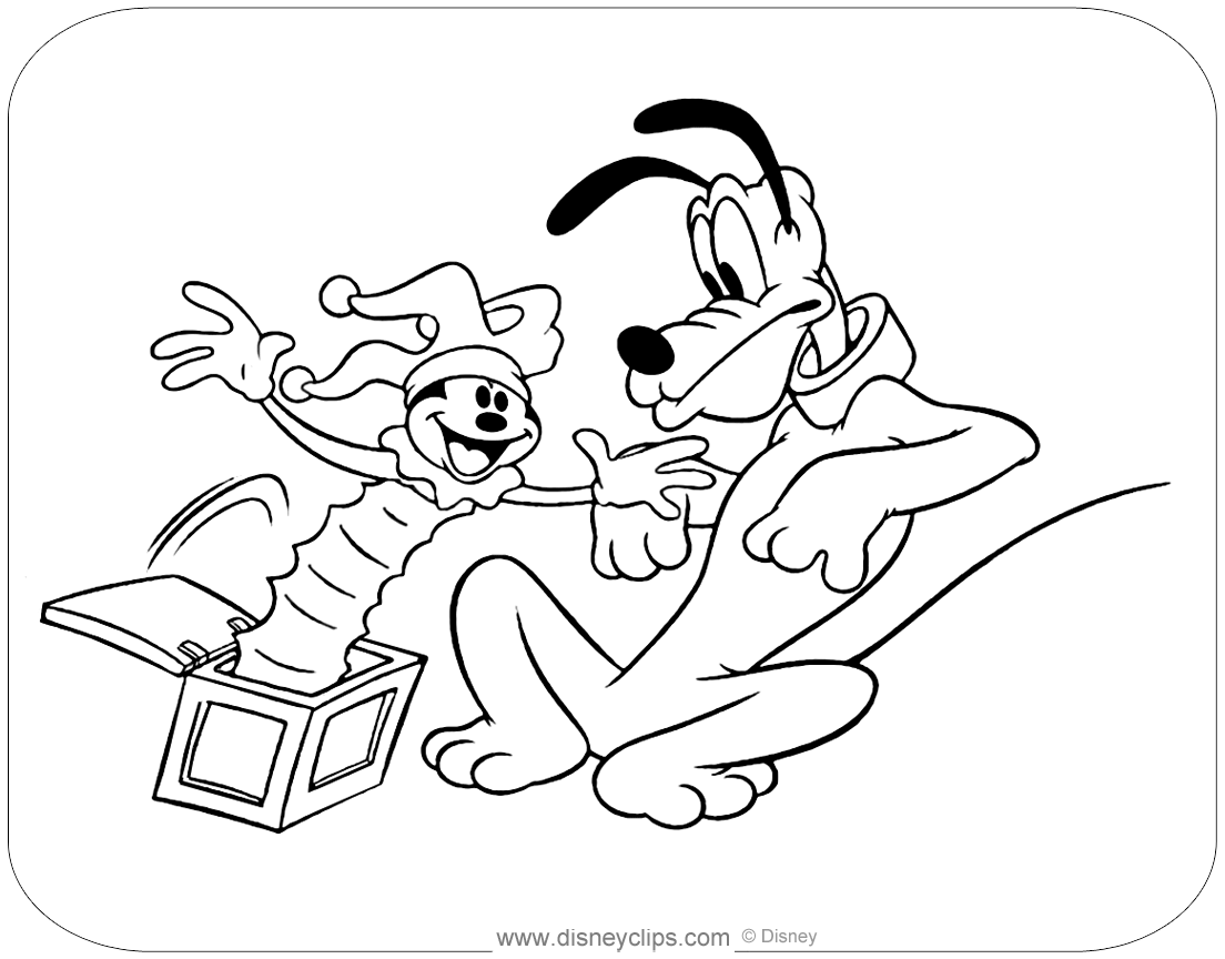 Pluto Christmas Coloring Pages