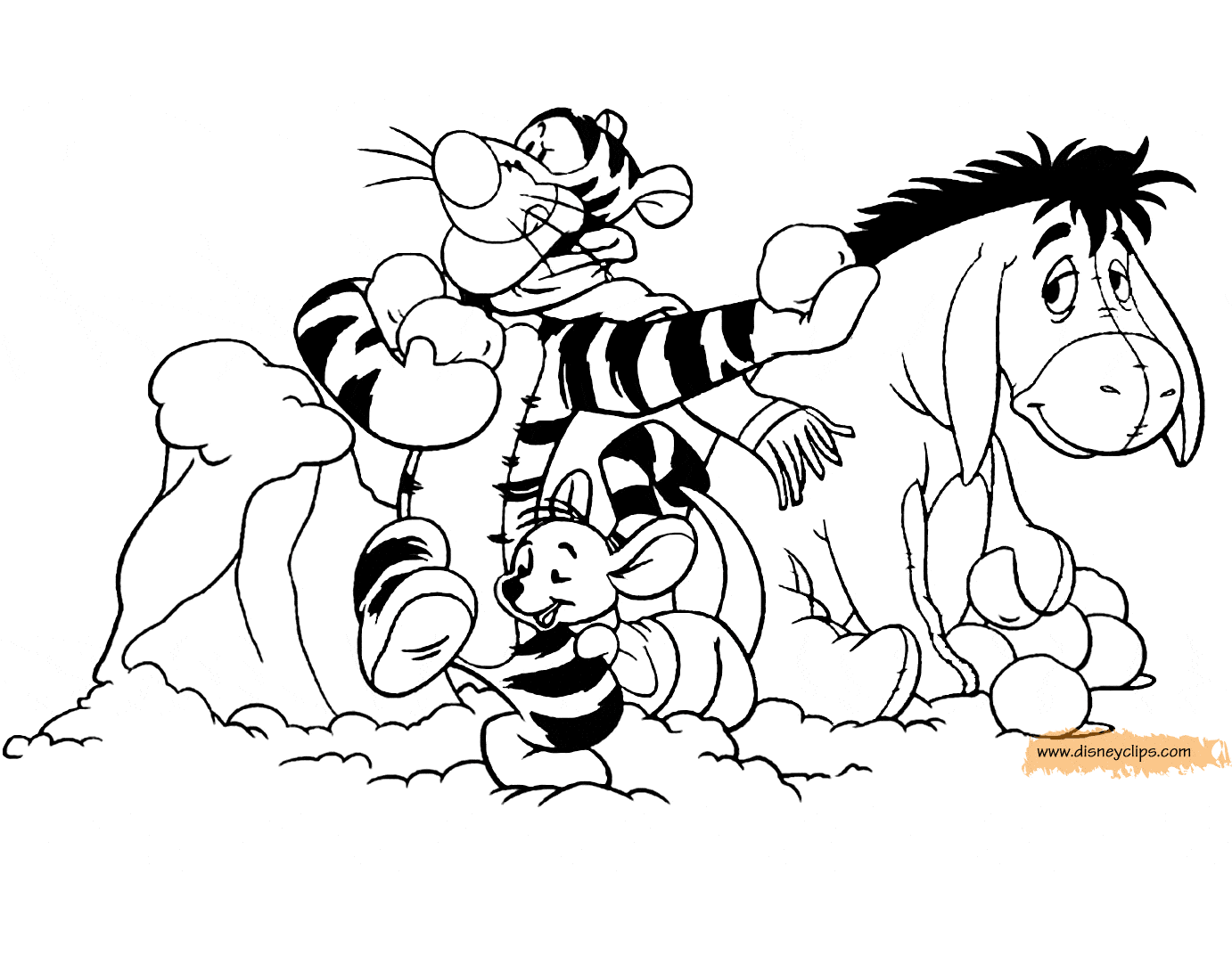 Coloring pages of Winnie the Pooh and his friends-Print for free.